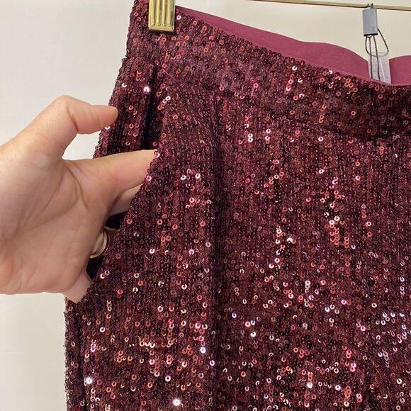 Cable & Gauge burgundy Sequin Pants. Size XSmall. 🩸 - Picture 4 of 8